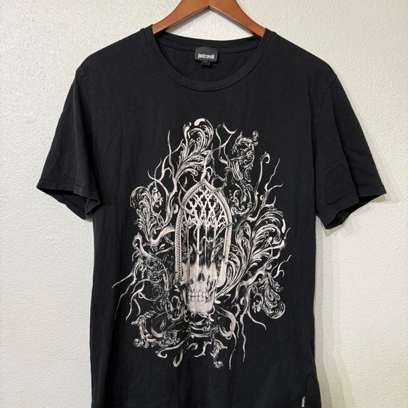 Other - Roberto cavalli Black and white skull graphic tee
